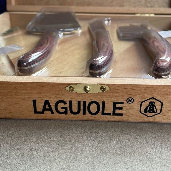 LAGUIOLE CHEESE BOARD & KNIVES SET with wood box - MADE IN FRANCE! - Picture 3 of 9